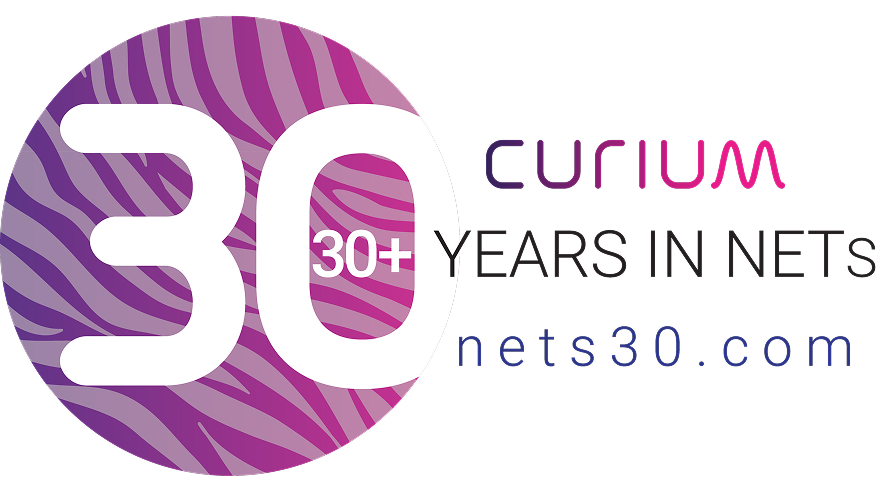 CURIUM 30+ Years in NETs logo.
