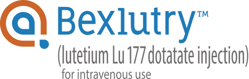 BEXLUTRY™ (lutetium Lu 177 dotatate injection) logo.